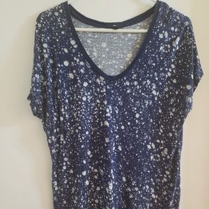 GAP Paint Splatter Scoop Neck Tee - Tunic Length